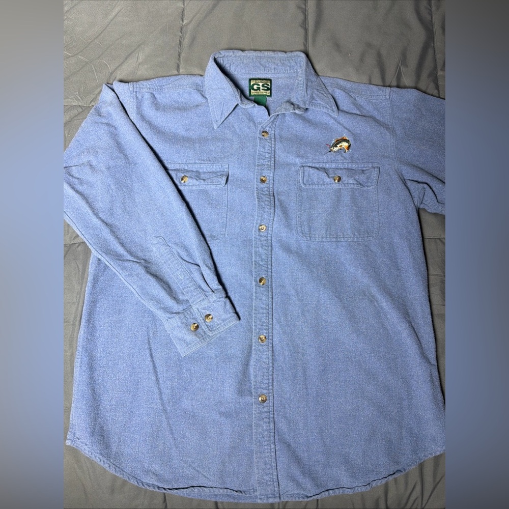 Gander Mountain Guide Series Men's Long Sleeve Bass Embroidery  LT Chamois